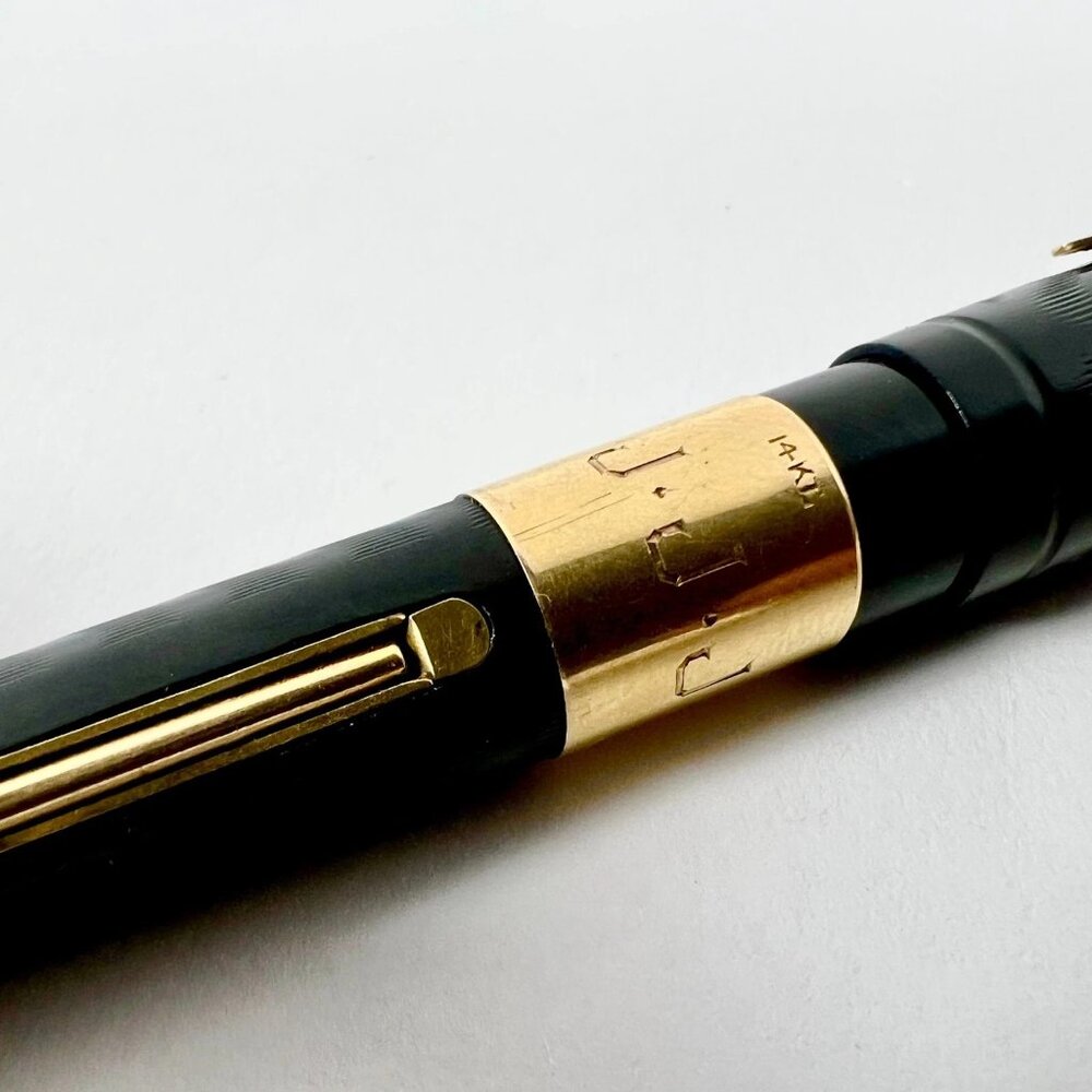​Antique Waterman Fountain Pen – 14K Yellow Gold Clip Cap - Picture 6 of 9